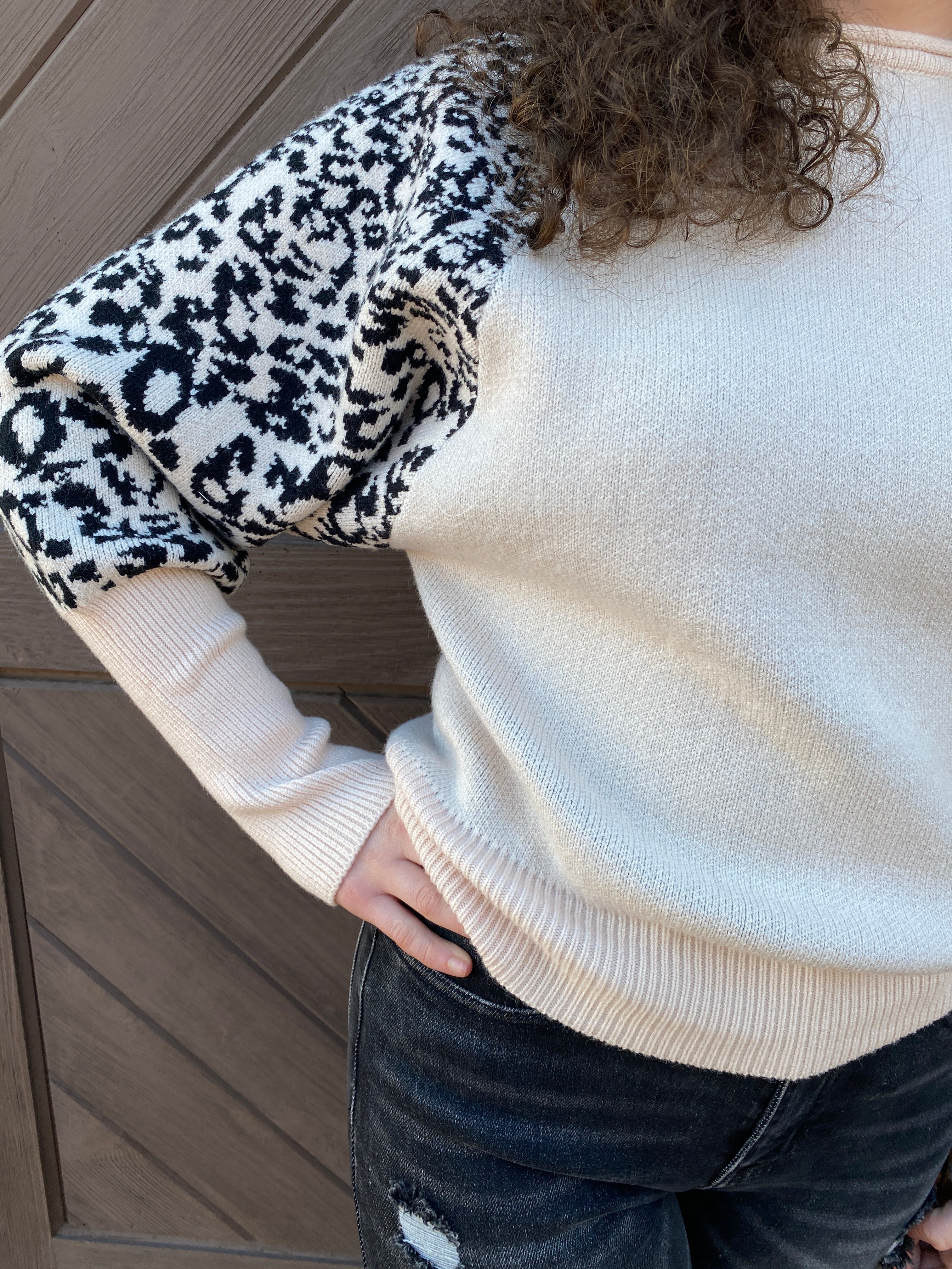 Piper - Leopard Ivory Sweater